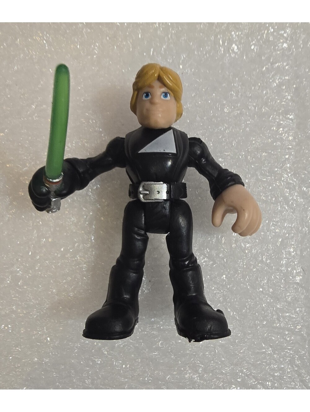 Star Wars Galactic Heroes LUKE SKYWALKER Black JEDI Outfit w/Lightsaber Hasbro